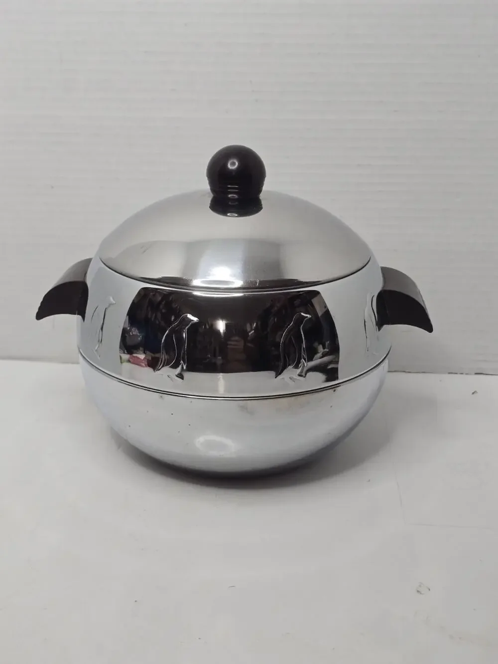 West Bend Penguin Vintage Hot Cold Server Ice Bucket  with Bakelite Handle